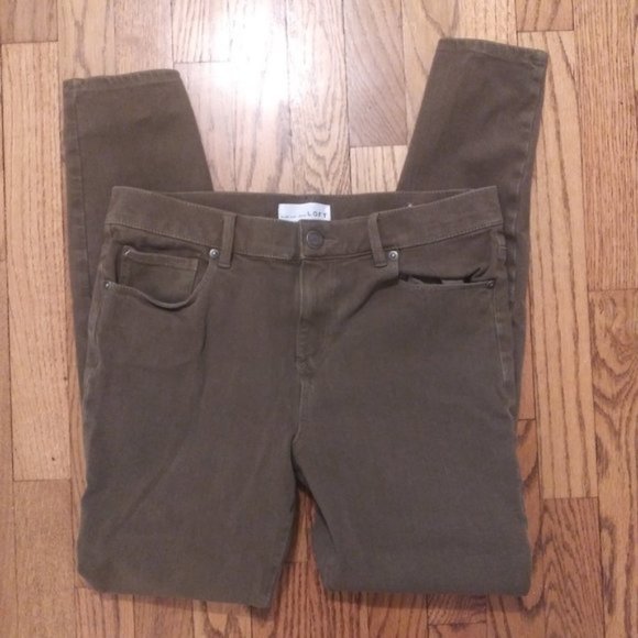 LOFT Denim - Olive Green Jeggings Legging Jeans LOFT 29 8 EUC